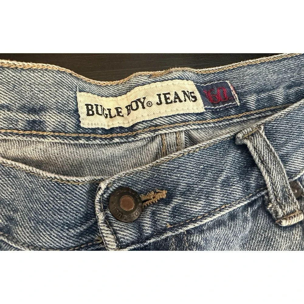 *Vintage Bugle Boy 760 Jean Shorts Mens 36 Blue‎ Lightwash Denim Classic Dad 10